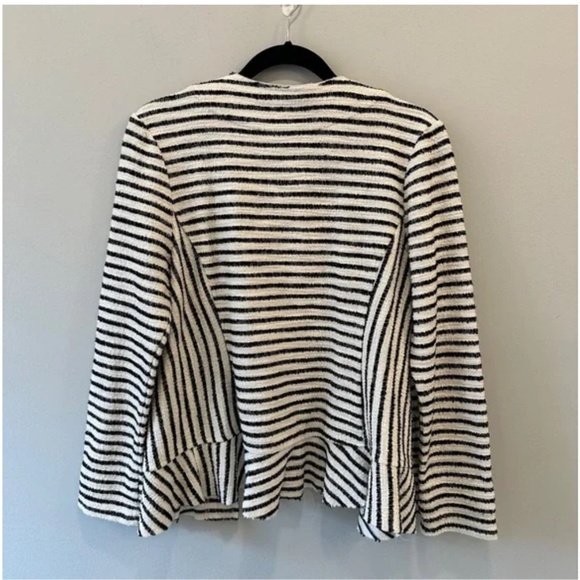 Anthropologie Dolan Peplum Blazer Black and White - Picture 7 of 8